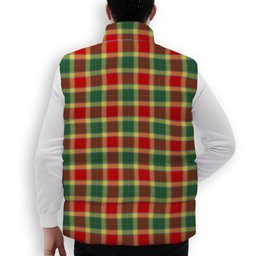ScotsTee Shop Scottish Gibbs Modern Premium Tartan Puffer Vest Winter White Duck Down Vest Sleeveless
