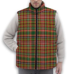 ScotsTee Shop Scottish Drummond of Strathallan Ancient Premium Tartan Puffer Vest Winter White Duck Down Vest Sleeveless