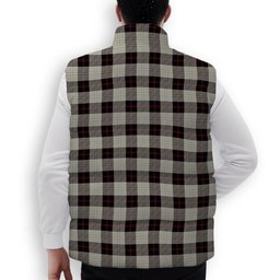 ScotsTee Shop Scottish Dunlop Hunting Modern Premium Tartan Puffer Vest Winter White Duck Down Vest Sleeveless