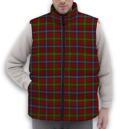 ScotsTee Shop Scottish Forrester Premium Tartan Puffer Vest Winter White Duck Down Vest Sleeveless
