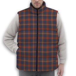 ScotsTee Shop Scottish Fraser Hunting Modern Premium Tartan Puffer Vest Winter White Duck Down Vest Sleeveless