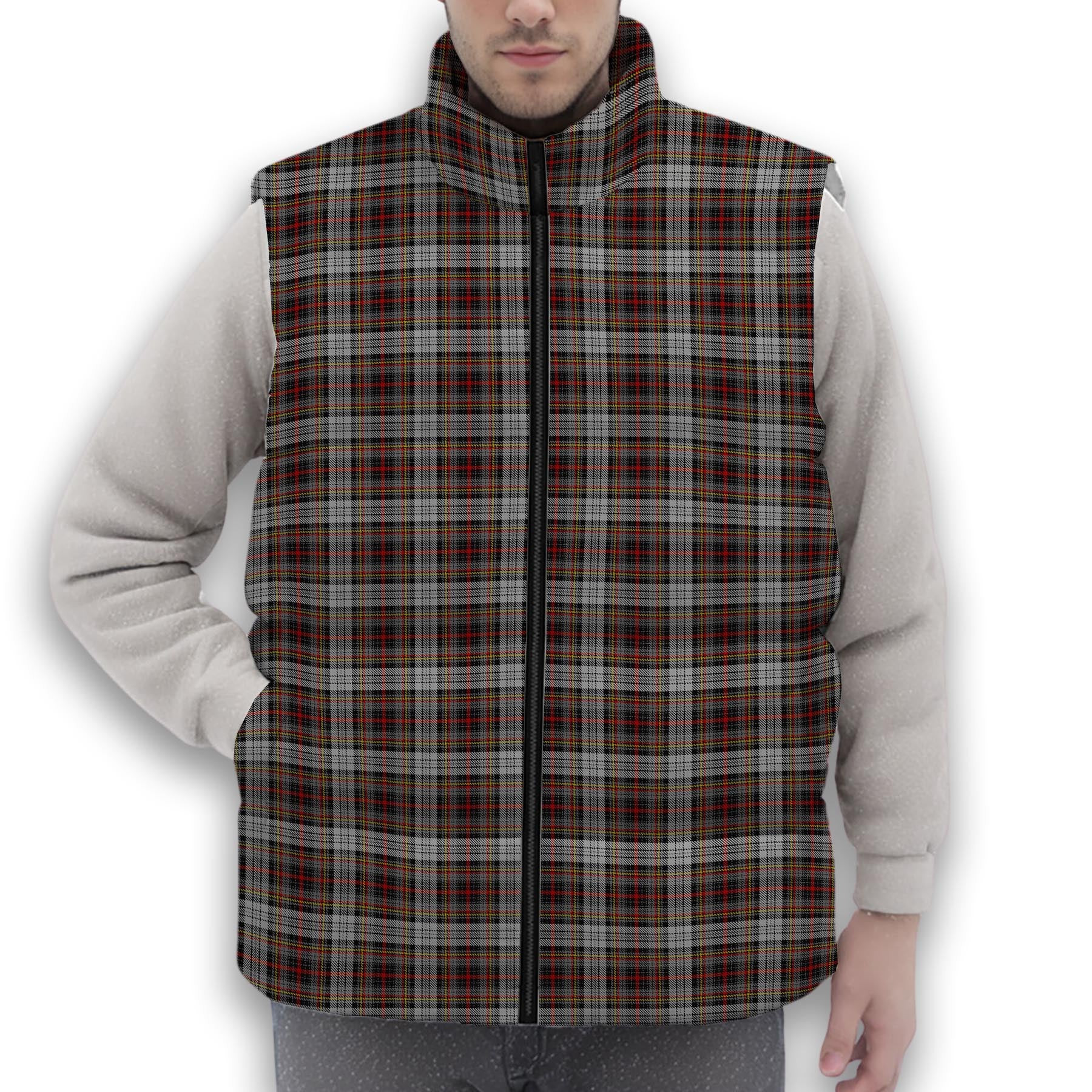 ScotsTee Shop Scottish Douglas Ancient Dress WCWM Premium Tartan Puffer Vest Winter White Duck Down Vest Sleeveless