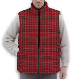 ScotsTee Shop Scottish Dalziel Modern Premium Tartan Puffer Vest Winter White Duck Down Vest Sleeveless
