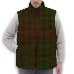 ScotsTee Shop Scottish Fulton Premium Tartan Puffer Vest Winter White Duck Down Vest Sleeveless