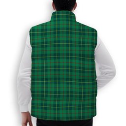 ScotsTee Shop Scottish Galloway Green Modern Premium Tartan Puffer Vest Winter White Duck Down Vest Sleeveless