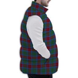 ScotsTee Shop Scottish Fraser of Altyre Ancient Premium Tartan Puffer Vest Winter White Duck Down Vest Sleeveless