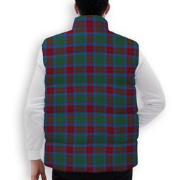 ScotsTee Shop Scottish Fraser of Altyre Ancient Premium Tartan Puffer Vest Winter White Duck Down Vest Sleeveless