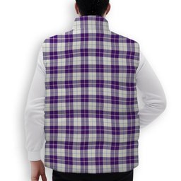ScotsTee Shop Scottish Dunlop Dress Modern Premium Tartan Puffer Vest Winter White Duck Down Vest Sleeveless