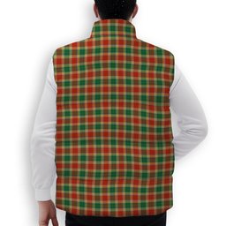 ScotsTee Shop Scottish Gibsone Ancient Premium Tartan Puffer Vest Winter White Duck Down Vest Sleeveless