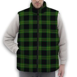 ScotsTee Shop Scottish Fitzpatrick Hunting Premium Tartan Puffer Vest Winter White Duck Down Vest Sleeveless