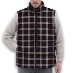 ScotsTee Shop Scottish Donald Dress Premium Tartan Puffer Vest Winter White Duck Down Vest Sleeveless
