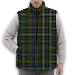 ScotsTee Shop Scottish Fergusson Modern Premium Tartan Puffer Vest Winter White Duck Down Vest Sleeveless