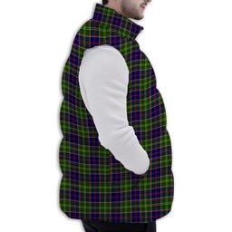 ScotsTee Shop Scottish Dalrymple Premium Tartan Puffer Vest Winter White Duck Down Vest Sleeveless