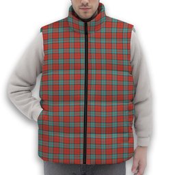 ScotsTee Shop Scottish Dunbar Ancient Premium Tartan Puffer Vest Winter White Duck Down Vest Sleeveless