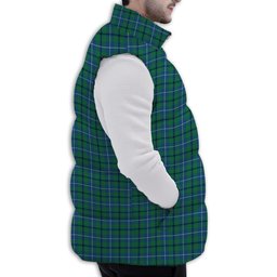 ScotsTee Shop Scottish Douglas Ancient Premium Tartan Puffer Vest Winter White Duck Down Vest Sleeveless