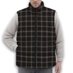 ScotsTee Shop Scottish Eternity Premium Tartan Puffer Vest Winter White Duck Down Vest Sleeveless