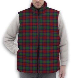 ScotsTee Shop Scottish Fraser of Altyre Modern Premium Tartan Puffer Vest Winter White Duck Down Vest Sleeveless