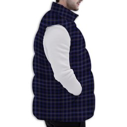 ScotsTee Shop Scottish Frisken Premium Tartan Puffer Vest Winter White Duck Down Vest Sleeveless