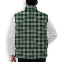 ScotsTee Shop Scottish Erskine Green Premium Tartan Puffer Vest Winter White Duck Down Vest Sleeveless