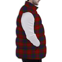 ScotsTee Shop Scottish Fraser Premium Tartan Puffer Vest Winter White Duck Down Vest Sleeveless