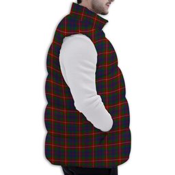 ScotsTee Shop Scottish Fraser of Lovat Premium Tartan Puffer Vest Winter White Duck Down Vest Sleeveless