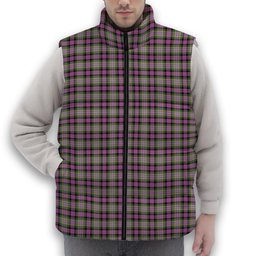 ScotsTee Shop Scottish Dundee Pink Variation Ancient Clan Premium Tartan Puffer Vest Winter White Duck Down Vest Sleeveless