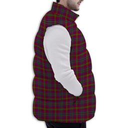 ScotsTee Shop Scottish Fiddes Corrected Premium Tartan Puffer Vest Winter White Duck Down Vest Sleeveless
