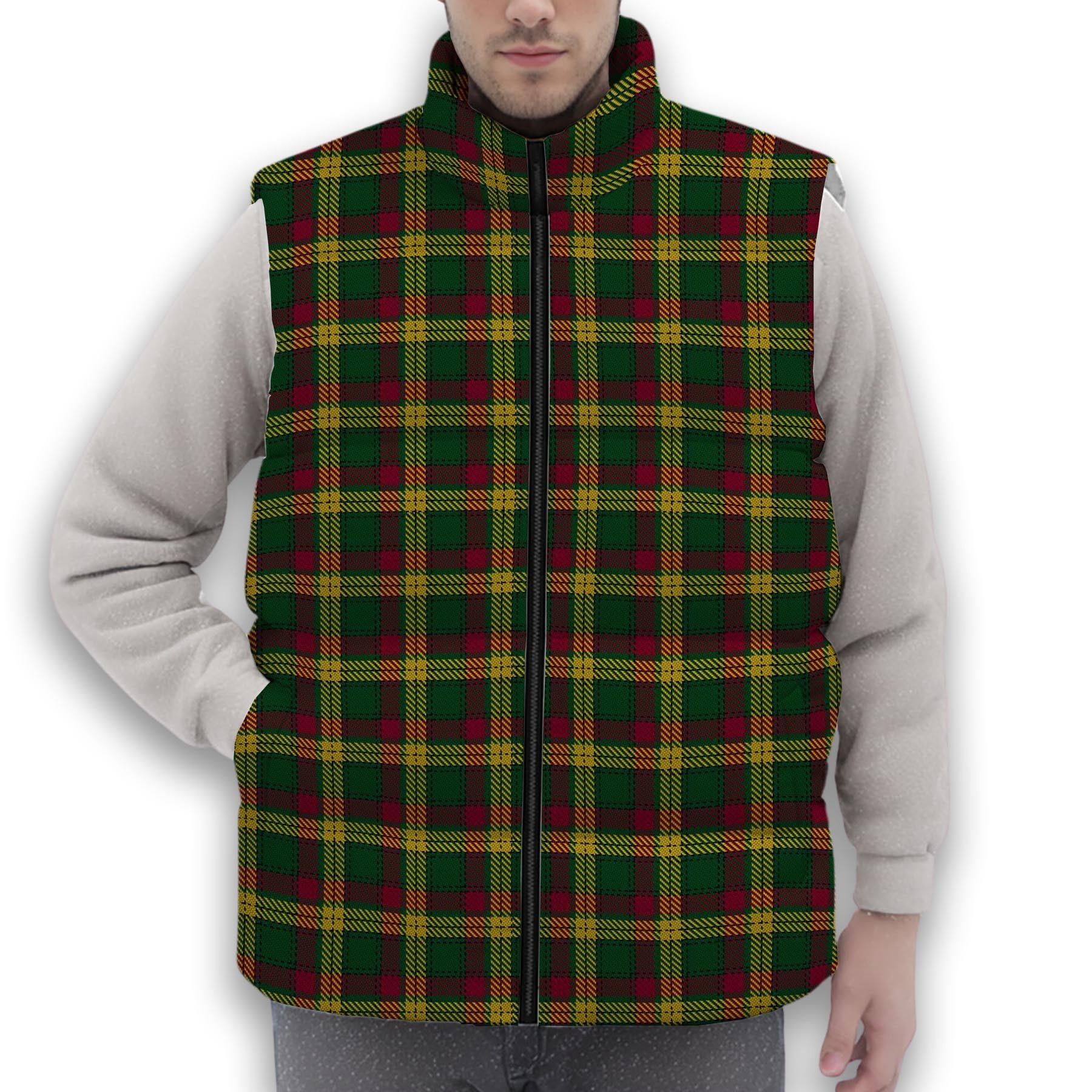 ScotsTee Shop Scottish McMillan Ancient Premium Tartan Puffer Vest Winter White Duck Down Vest Sleeveless