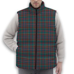 ScotsTee Shop Scottish Hunter Old Modern Premium Tartan Puffer Vest Winter White Duck Down Vest Sleeveless