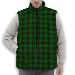 ScotsTee Shop Scottish Kinloch Premium Tartan Puffer Vest Winter White Duck Down Vest Sleeveless