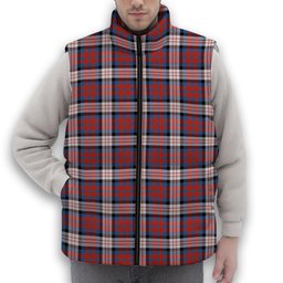 ScotsTee Shop Scottish McDonald Dress Irish Ancient Premium Tartan Puffer Vest Winter White Duck Down Vest Sleeveless