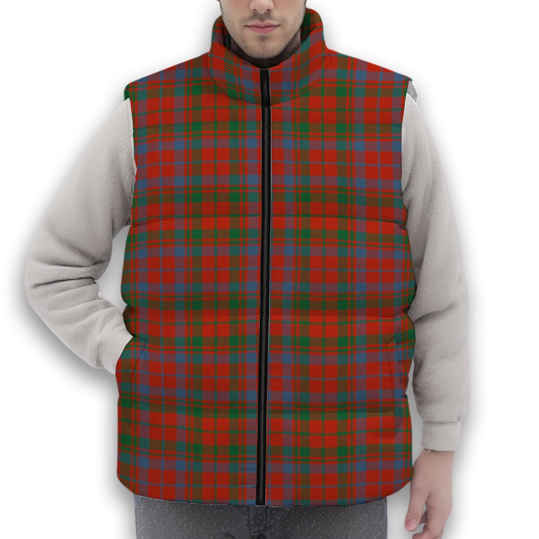 ScotsTee Shop Scottish Lumsden of Kintore Ancient Premium Tartan Puffer Vest Winter White Duck Down Vest Sleeveless