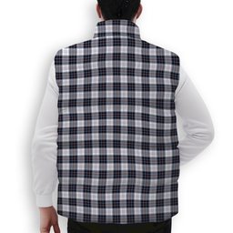 ScotsTee Shop Scottish McRae Dress Modern Premium Tartan Puffer Vest Winter White Duck Down Vest Sleeveless