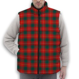 ScotsTee Shop Scottish McFie Modern Premium Tartan Puffer Vest Winter White Duck Down Vest Sleeveless