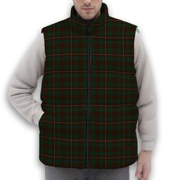 ScotsTee Shop Scottish MacKinnon Hunting 3 Premium Tartan Puffer Vest Winter White Duck Down Vest Sleeveless