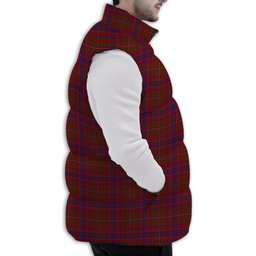 ScotsTee Shop Scottish MacLeod Red Premium Tartan Puffer Vest Winter White Duck Down Vest Sleeveless