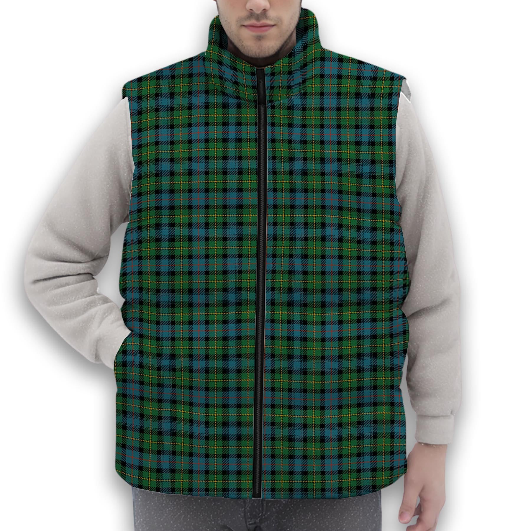 ScotsTee Shop Scottish McLeod of Skye Ancient Premium Tartan Puffer Vest Winter White Duck Down Vest Sleeveless