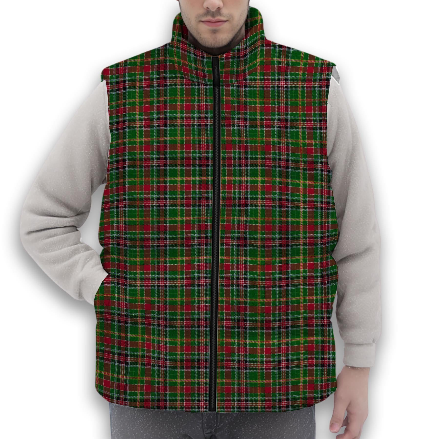 ScotsTee Shop Scottish Hunter Wilsons Premium Tartan Puffer Vest Winter White Duck Down Vest Sleeveless