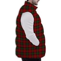 ScotsTee Shop Scottish MacPherson of Cluny Premium Tartan Puffer Vest Winter White Duck Down Vest Sleeveless