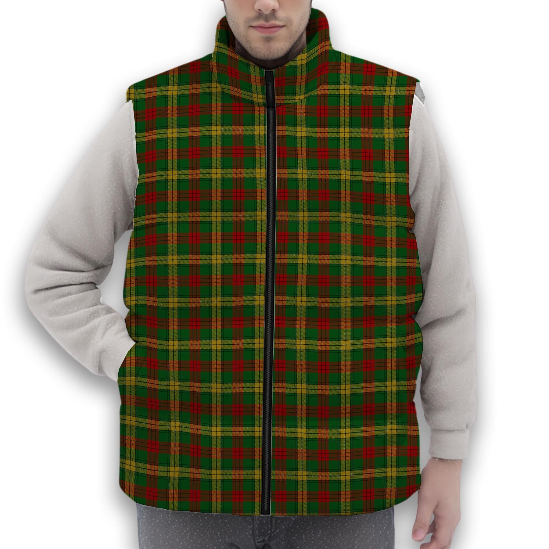 ScotsTee Shop Scottish MacMillan Society of Glasgow Premium Tartan Puffer Vest Winter White Duck Down Vest Sleeveless