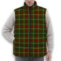 ScotsTee Shop Scottish MacMillan Society of Glasgow Premium Tartan Puffer Vest Winter White Duck Down Vest Sleeveless
