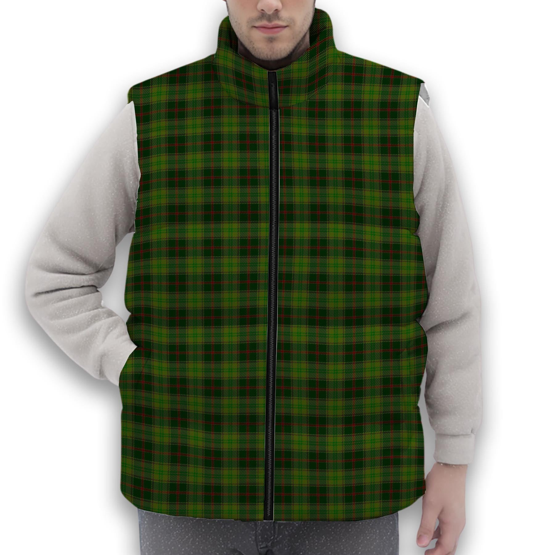 ScotsTee Shop Scottish Tomass Premium Tartan Puffer Vest Winter White Duck Down Vest Sleeveless