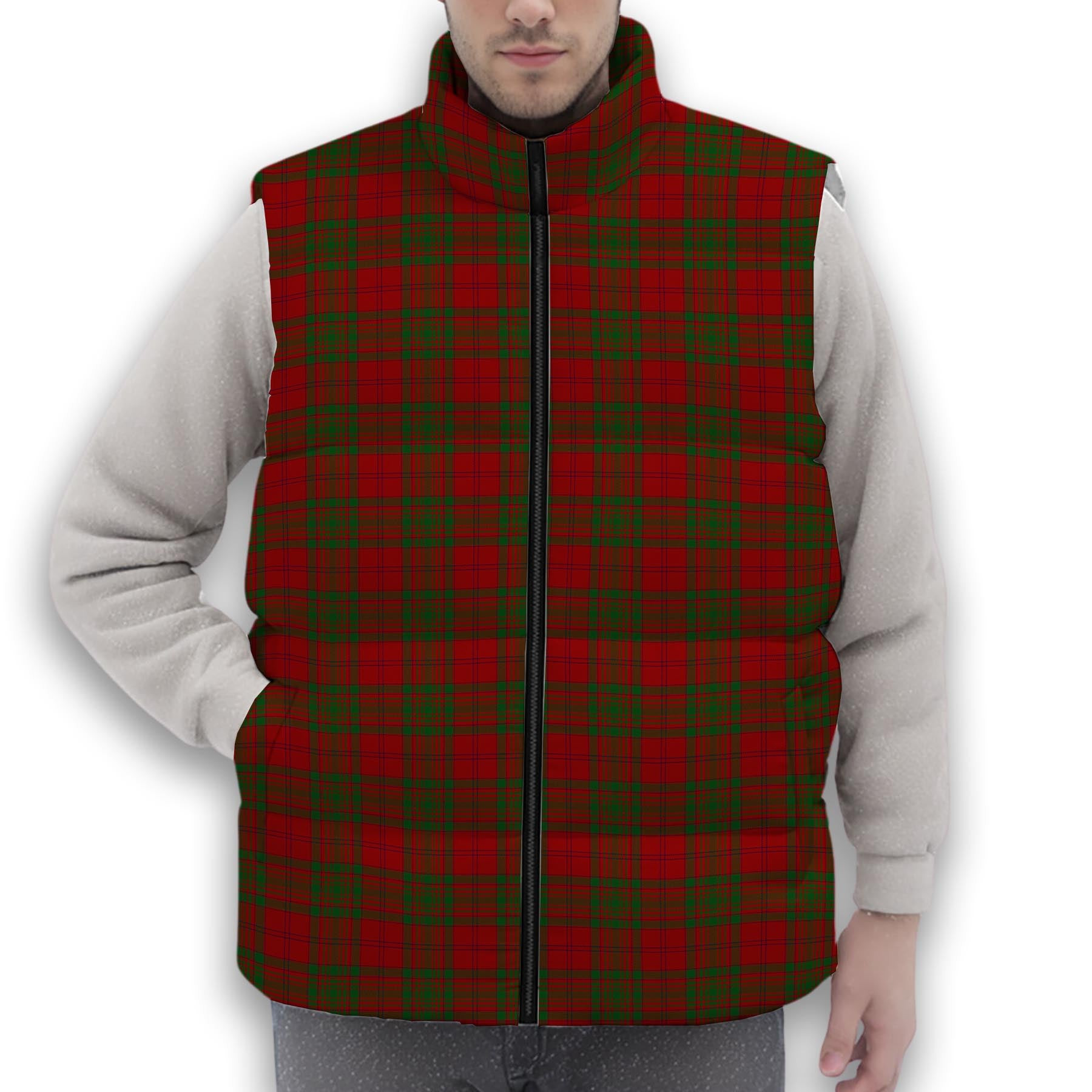 ScotsTee Shop Scottish MacAlister of Glenbarr Premium Tartan Puffer Vest Winter White Duck Down Vest Sleeveless