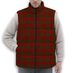 ScotsTee Shop Scottish MacAlister of Glenbarr Premium Tartan Puffer Vest Winter White Duck Down Vest Sleeveless