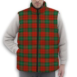 ScotsTee Shop Scottish Lennox Ancient Premium Tartan Puffer Vest Winter White Duck Down Vest Sleeveless