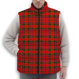 ScotsTee Shop Scottish Monroe Modern Premium Tartan Puffer Vest Winter White Duck Down Vest Sleeveless
