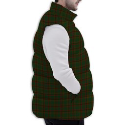 ScotsTee Shop Scottish Macnaughton Hunting Premium Tartan Puffer Vest Winter White Duck Down Vest Sleeveless