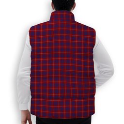 ScotsTee Shop Scottish Hamilton Premium Tartan Puffer Vest Winter White Duck Down Vest Sleeveless