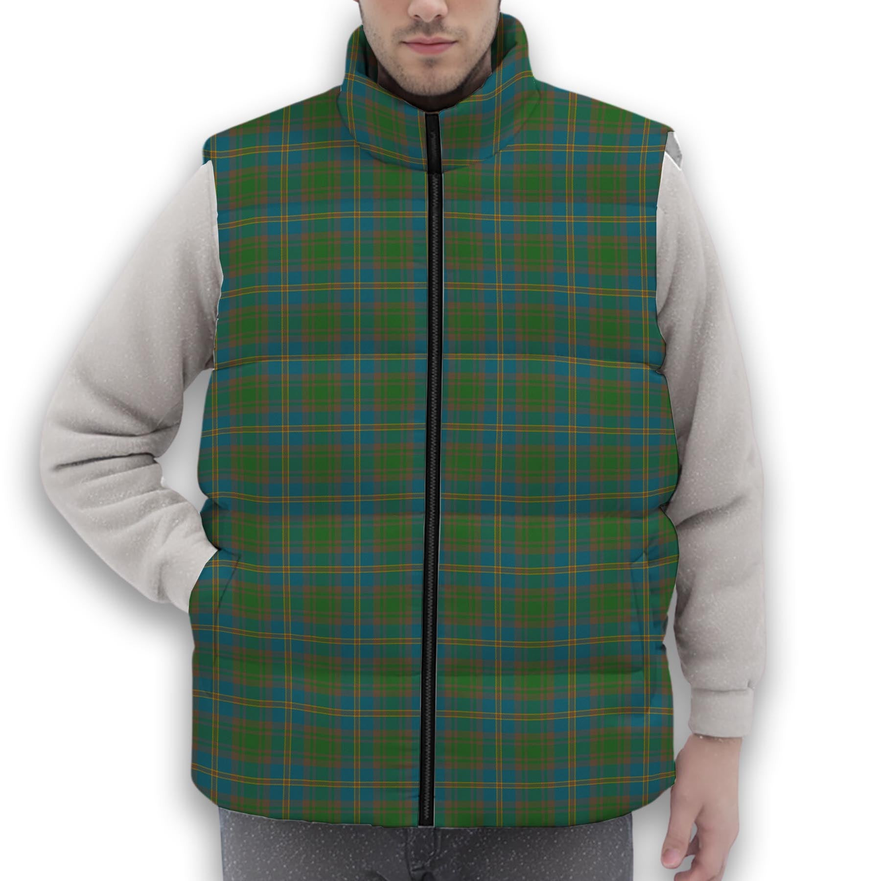 ScotsTee Shop Scottish Strange of Balkaskie Ancient Premium Tartan Puffer Vest Winter White Duck Down Vest Sleeveless