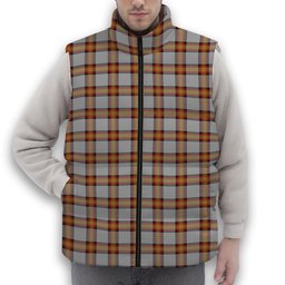 ScotsTee Shop Scottish Young, Christina Premium Tartan Puffer Vest Winter White Duck Down Vest Sleeveless